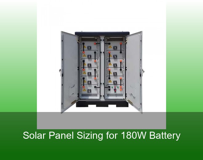 Solar Panel Sizing for 180W Battery